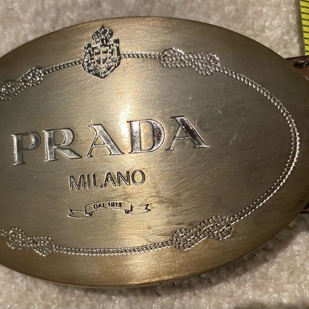 Prada Brown Leather Belt